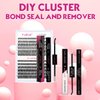 FADLASH Lash Bond and Remover, 2 in 1 Cluster Lash Glue and Lash Remover for Cluster Individual Lashes Soothing Non-Irritating Lash Adhesive Super Strong Hold 48 Hours Lash Glue Remover