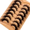 AMSDCN New 7Pairs Design Wet Manga Lashes 3D fluffy Eyelash Extensions Makeup Fashion Long Thick Natural Fake Eyelashes (K)