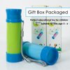 Luwint Pocket Telescope Toy for Kids, 2 Pack Portable Pirate Telescope Science Monocular Toys Retractable Spyglass Exploring Educational Toy Birthday for Boys Girls (Green/Blue)