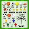 37 PCS Sports Cake Toppers Sports Cake Decoration with Soccer Football Baseball Basketball Tennis Golf for Boys Men Sports Theme Birthday Party Supplies (Sports)