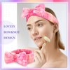 Riceshoot 24 Pieces Spa Headband Skincare Headband Microfiber Tie Dye Headband Elastic Bow Tie Makeup Headband for Washing Face Hair Wrap Accessories for Women Shower Gift