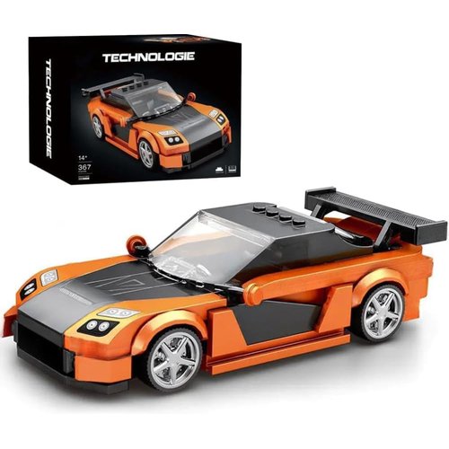 Yunigzmy Sports Car Model Building Set for Mazda RX-7, 367 PCS Racing Car Model Building Brick, MOC Super car Building Blocks kit, Construction Vehicle Toys Gift for Kid Adult