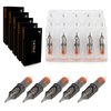 TATELF 50pcs Professional Disposable Tattoo Cartridge Needles Round Shader Mixed 3RS 5RS 7RS 9RS 11RS for Tattoo Pen Rotary Machine Kit Tattoo Supplies(RS)