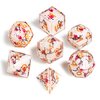 GU BEI TE DND Dice Set 7-Pcs, Sharp Edge Plum Flower Style Resin Dice Polyhedral Resin Sharp Edge Dice for Roleplaying Games Dungeons and Dragons RPG MTG Table Games（Plum Flower）