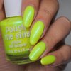 Glowing Wild - Neon Yellow Blue Green "NEON Glow Pop Collection" Multi-Color Shifting: Mylar Oil Slick/Polish Me Silly Nail Polish