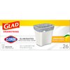 Glad Medium Drawstring Trash Bags with Clorox, 8 Gal, Lemon Fresh Bleach, 26 Ct (Package May Vary)