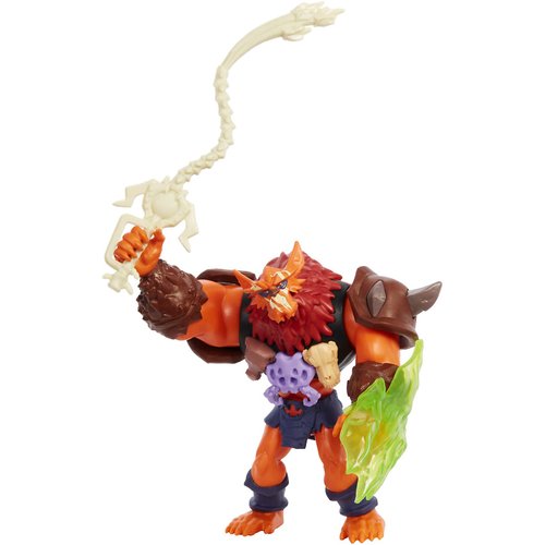 Masters of the Universe and He-Man Beast Man Action Figure with Power Attack Move & 2 Accessories Inspired by MOTU Netflix Animated Series, 5.5-in Collectible Toy for Kids Ages 4 Years & Older