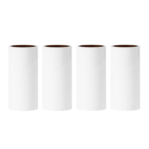 Lint Roller Refills 4 inch, Extra Sticky Lint Roller Replacement Refills Only, Inside Diameter 1.5 inch, 60 Sheets per Roll (Pack of 4, Total 240 Sheets)