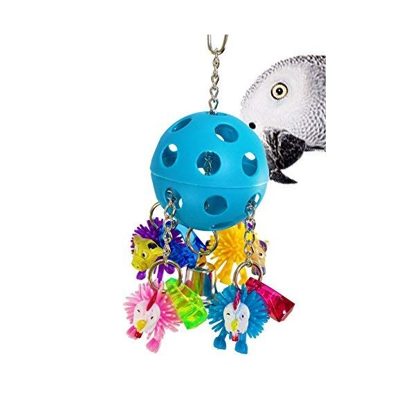 Bonka Bird Toys 1936 Ballspike Bird Toy Parrot cage Toys Cages African Grey Conure Cockatoo