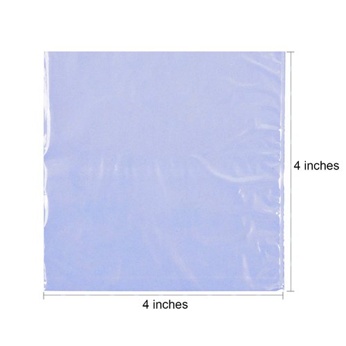 LazyMe Shrink Wrap Bags, 4 x 4 inch, PVC Heat Shrink Wrap for Handmade Soaps Bath Bombs, Art Crafts and DIY Crafts (200Pcs)