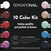 Sensationail Gel Nail Polish Color Kit - 10 Most Popular Gel Nail Colors - High Shine, Durable & Fast-Curing - Lasts Up to 2 Weeks - 10 Piece Set