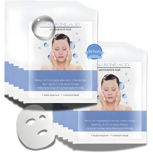 Face Masks Skincare | Instant Brightening Hydrating Hyaluronic Acid Face Sheet Mask | Anti-Aging Skincare | PH Balanced for Sensitive Skin | Not Tested on Animals | Korean Skincare