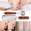 Pedicure Foot File & Callus Shaver Set,1 Wood Handle Callus Shaver with 30 Replacement Blades,1 Foot File Heads,1 Colossal Foot Rasp,Foot Scraper Foot Shaver Callus Remover for Feet