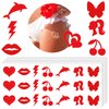 210 Pieces Tanning Sunbathing Stickers Perforated Body Stickers for Tanning Self Adhesive Tanning Bed Sticker Tanning Heart Lips Stickers Tanning Butterfly Dolphin Stickers, 7 Styles (Mixed Style)