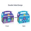 12 Pack Robot Party Treat Boxes Robot Theme Party Favor Treat Box Robot Wrench Antenna Pattern Cardboard Boxes with Handle for Baby shower Birthday Party Decorations Supplies