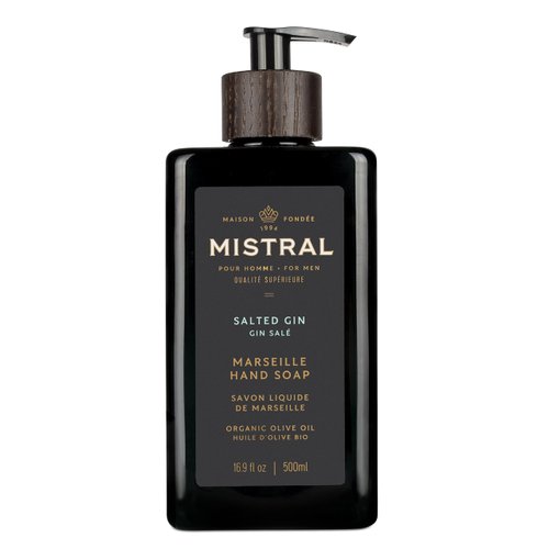 Mistral Men's Natural Hand Soap, Salted Gin