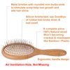 WeCoola Hair Brush, Wooden Hairbrush with Metal Bristles, Stimulates Scalp for Hair Growth, Gift for Mother's & Father's & Friends, All Hair Types