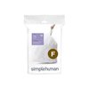 simplehuman Code F Custom Fit Drawstring Trash Bags in Dispenser Packs, 20 Count, 25-30 Liter / 6.6-8 Gallon, White
