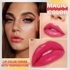 3PCS Aloe Vera Color Changing Lipstick Set,Magic Jelly Lipstick Long Lasting Highly Pigmented Color Change Lip Gloss,Waterproof Lips Moisturizer Non-Sticky Cup Tinted Lip Balm Stain Makeup Set