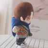 niannyyhouse Berets Sweater Blue Sweatshirt Plaid Pants Green Backpack Dress Up 7.8in（20cm） Plush Doll Clothes