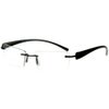 "American Woman DX" Slim, Semi-Rimless Bifocal Reading Glasses for Stylish Women (Black +2.50)