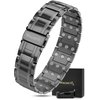 MagnetRX® 3X Strength Magnetic Bracelets for Men – Effective Magnetic Mens Titanium Bracelet – Premium Fold-Over Clasp & Adjustable Length with Sizing Tool & Gift Box (Gunmetal)