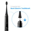 Replacement Toothbrush Heads with Covers for Burst (5 Count, Black)