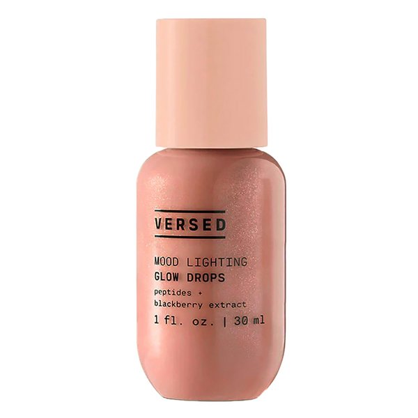 Versed Mood Lighting Glow Drops, Rose - Liquid Blush & Liquid Highlighter Drops with Illuminating Light-Reflecting Pigments for Glowing Skin - Vegan (1 fl oz)