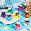 Shappy 48 Pcs Cruise Duck Bulk with Sunglasses Sets 2 x 1.9 x 2.4 Inch Mini Sailing Rubber Ducks Summer Cruise Ship Toy Squeaky Duck Bath Party Toy Duckies for Birthday Party Favors (Multicolor)