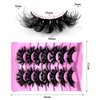LoveOurHome 7 Pairs Fake Eyelashes Fluffy False Eyelashes Faux Mink Wispy Lashes Natural Look Lash Extension Eye Lashes 18mm 6D Volume Strips False Lashes with Tweezers for Women Teen Girls