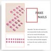 Square Short Fake Nails Acrylic Press on Nails Glitter Sequins False Nails with Designs Rose Pink Full Cover French Tip Glue on Nails Short Length for Women 24 Pcs