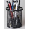 Nicunom 12 Pack Metal Pen Holder Mesh Pencil Holder Desk Organizer Mesh Round Pen Cup Pencil Cup for Desk Office Pen Organizer, Black