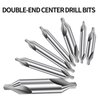Aleric Center Drill Bits Set - High Speed Steel Center Drill Bits Kit Countersink Tools for Lathe Metalworking, 7 pcs 60-Degree Angle Center Drill Bits in Size 1.0 1.5 2.0 2.5 3.0 4.0 5.0