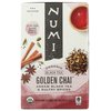 Numi Organic Tea Golden Chai, Full Leaf Black Tea in Teabags, 18-Count Box (Pack of 6)
