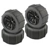 4PCS Sand Tires12mm Hex Hub Wheel Rims & Rubber Tires for 1/16 Off-Road RC Car, 16208, 16209, 16210, H16BM, H16GT, H16DR, H16H