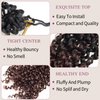 SUYIAPIY Yanky Twist Crochet Hair Bohemian Spring Twists Hair Senegalese Twist Crochet Hair with Curls Synthetic Marlybob Crochet Braids Hair Extensions for Black Women (1B/33#, 10 inch)