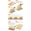 JOYPRO Wooden 4 in a Row Game, Kids Board Games for Kids 5 6 8 10 12 Year Olds, Travel Games for Kids and Adults, 2 Player Classic Family Board Games for Christmas Birthday Gift Coffee Table Decor