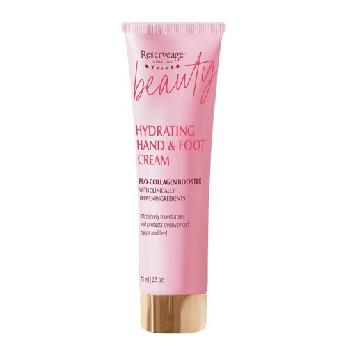 Reserveage Beauty, Hydrating Hand & Foot Cream with Pro-Collagen Booster and Micro-Encapsulated Copper Peptides, Moisturizes, Rehydrates and Protects with Measurable Results, 2.5 oz