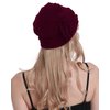 osvyo Chemo Headwear Turban Cap for Women - Cancer Beanie Hair Loss Sealed Packaging Wine