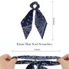 Hair Scarf Scrunchies, TOBATOBA Paisley Hair Scrunchies for Women's Hair Ponytail Scarf Scrunchies with Ribbon Tails, Hair Bandanas for Women, Elastic Hair Ribbons for Women Hair Ties Bow Scrunchies