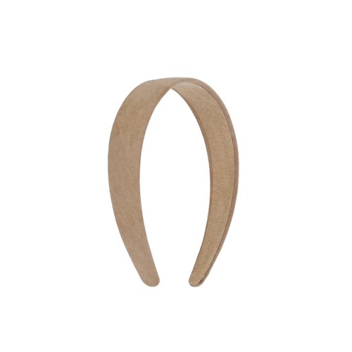 Motique Accessories 1 Inch Wide Suede Like Headband Solid Hair band for Women and Girls (Beige)