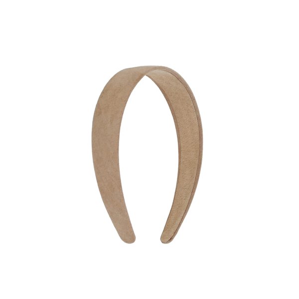 Motique Accessories 1 Inch Wide Suede Like Headband Solid Hair band for Women and Girls (Beige)