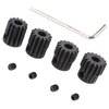 Treehobby 4PCS Metal Steel 32P 5mm Pinion Gear Set 13T 14T 15T 16T with Hex Key for RC Cars(Compatible with 0.8 Metric Pitch)