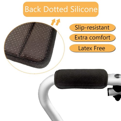 Walker Padded Hand Grip Covers, Universal Soft Senior Medical Cushion for Rolling Walker and Wheelchairs, Comfort