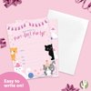 Desert Cactus Cat Kitten Kitty Happy Birthday Invitations Invite Cards (25 Count) With Envelopes Boys Girls Kids Party (25ct)