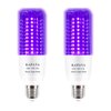 Kapata 15W LED UV Black Light Bulb Energy Saving UV Black Lights UVA Level 395-400nm, Glow in The Dark , 100W Black Fluorescent Light Equivalent E26 120V , 2- Pack