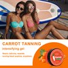 100ml Carrot Tanning Intensifying Gel, 3.38 fl.oz Intensive Tanning Gel, Tanning Bed Lotion Accelerator for Outdoor Sun, Women Natural Moisturizing Tanning Cream, Men Fast Bronzing Butter Tanning Oil