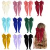 YKYUASD 10 Pcs Big Bows Hair Clips Hair Bows with Long Tails for Women Girl,Hair Ribbons Oversized Hair Accessories