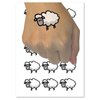 Sheep Doodle Temporary Tattoo Water Resistant Fake Body Art Set Collection - 15 2" Tattoos (1 Sheet)