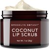 Brooklyn Botany Lip Scrub Exfoliator 1 oz – Lip Moisturizer for Dry Lips and Chapped Lips – Gentle Lip Exfoliator for Smooth and Brighter Lips – Coconut Flavor